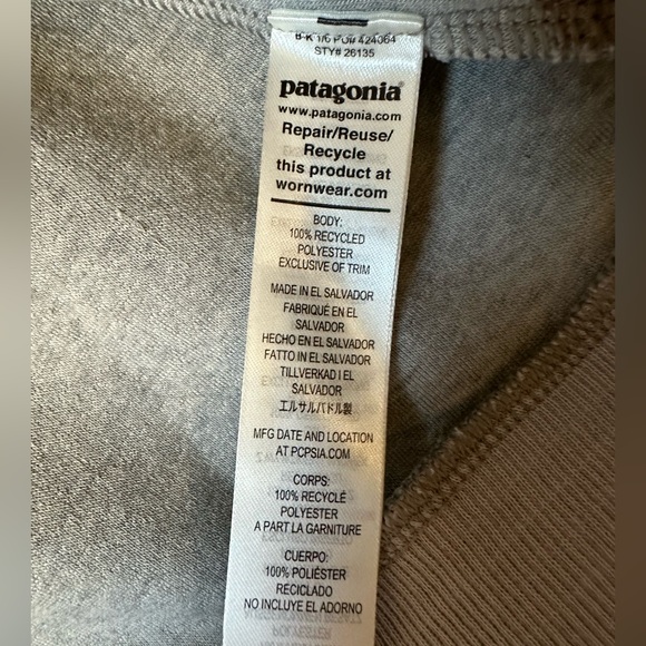 Patagonia Shearling Fleece Hoody, Women’s Medium, Color Salt Grey - Picture 5 of 5